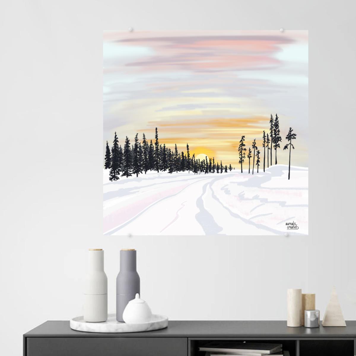 ScandinavianArt-golden-sunset-NordicArt-by-Aurealis Creatief
