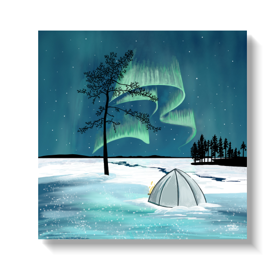 'Arctic campfire Under the Northern Lights' - An artwork by Aurealis Creatief